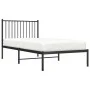 Estructura de cama con cabecero metal negro 90x190 cm de vidaXL, Camas y somieres - Ref: Foro24-350856, Precio: 64,01 €, Desc...