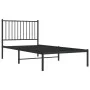Estructura de cama con cabecero metal negro 90x190 cm de vidaXL, Camas y somieres - Ref: Foro24-350856, Precio: 64,01 €, Desc...