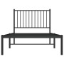 Estructura de cama con cabecero metal negro 90x190 cm de vidaXL, Camas y somieres - Ref: Foro24-350856, Precio: 64,59 €, Desc...