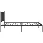Estructura de cama con cabecero metal negro 90x190 cm de vidaXL, Camas y somieres - Ref: Foro24-350856, Precio: 64,01 €, Desc...