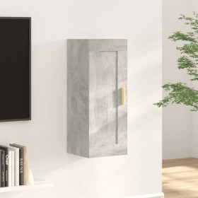 Armario de pared madera de ingeniería gris hormigón 35x34x90 cm en Estanterías | Comprar online en Foru.es