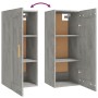 Armario de pared madera de ingeniería gris hormigón 35x34x90 cm en Estanterías | Comprar online en Foru.es