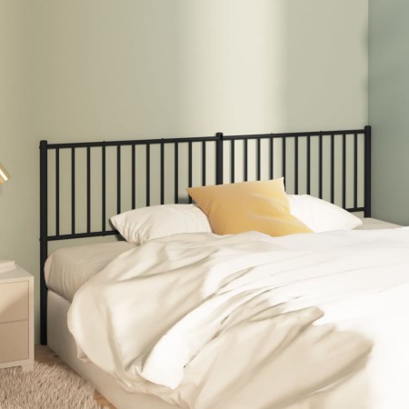 Cabecero de metal negro 180 cm de vidaXL, Cabeceros y pies de cama - Ref: Foro24-350900, Precio: 36,38 €, Descuento: %