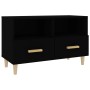 Mueble para TV madera contrachapada negro 80x36x50 cm en Muebles TV | Comprar online en Foru.es