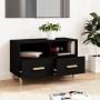 Mueble para TV madera contrachapada negro 80x36x50 cm en Muebles TV | Comprar online en Foru.es