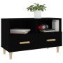 Mueble para TV madera contrachapada negro 80x36x50 cm en Muebles TV | Comprar online en Foru.es