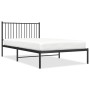 Estructura de cama con cabecero metal negro 107x203 cm de vidaXL, Camas y somieres - Ref: Foro24-350860, Precio: 77,42 €, Des...