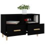 Mueble para TV madera contrachapada negro 80x36x50 cm en Muebles TV | Comprar online en Foru.es