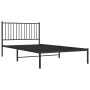 Estructura de cama con cabecero metal negro 107x203 cm de vidaXL, Camas y somieres - Ref: Foro24-350860, Precio: 77,42 €, Des...