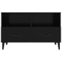 Mueble para TV madera contrachapada negro 80x36x50 cm en Muebles TV | Comprar online en Foru.es