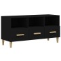 Mueble de TV madera contrachapada negro 102x36x50 cm en Muebles TV | Comprar online en Foru.es