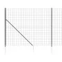 Wire fence with anchor spikes anthracite gray 1.4x25 m by vidaXL, fence panels - Ref: Foro24-154283, Price: 183,16 €, Discoun...