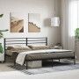 Estructura de cama con cabecero metal negro 180x200 cm de vidaXL, Camas y somieres - Ref: Foro24-352323, Precio: 119,71 €, De...