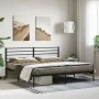 Estructura de cama con cabecero metal negro 180x200 cm de vidaXL, Camas y somieres - Ref: Foro24-352323, Precio: 117,50 €, De...