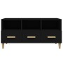 Mueble de TV madera contrachapada negro 102x36x50 cm en Muebles TV | Comprar online en Foru.es