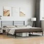 Estructura de cama con cabecero metal negro 180x200 cm de vidaXL, Camas y somieres - Ref: Foro24-352323, Precio: 117,50 €, De...
