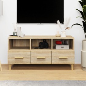 Mueble para TV madera contrachapada color roble 102x36x50 cm en Muebles TV | Comprar online en Foru.es