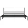 Estructura de cama con cabecero metal negro 180x200 cm de vidaXL, Camas y somieres - Ref: Foro24-352323, Precio: 117,50 €, De...