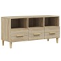 Mueble para TV madera contrachapada color roble 102x36x50 cm en Muebles TV | Comprar online en Foru.es