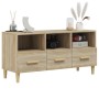 Mueble para TV madera contrachapada color roble 102x36x50 cm en Muebles TV | Comprar online en Foru.es