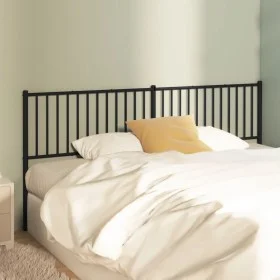 Black metal headboard 193 cm by vidaXL, Headboards and footboards - Ref: Foro24-350901, Price: 36,60 €, Discount: %