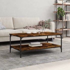 Mesa de centro madera de ingeniería roble ahumado 100x55x40 cm de vidaXL, Mesas de centro - Ref: Foro24-832835, Precio: 55,10...