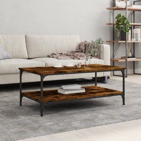 Mesa de centro madera de ingeniería roble ahumado 100x55x40 cm de vidaXL, Mesas de centro - Ref: Foro24-832835, Precio: 55,10...