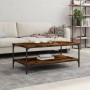 Mesa de centro madera de ingeniería roble ahumado 100x55x40 cm de vidaXL, Mesas de centro - Ref: Foro24-832835, Precio: 55,10...