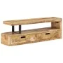Mueble de TV madera maciza de mango de vidaXL, Muebles TV - Ref: Foro24-351779, Precio: 274,11 €, Descuento: %