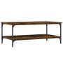 Mesa de centro madera de ingeniería roble ahumado 100x55x40 cm de vidaXL, Mesas de centro - Ref: Foro24-832835, Precio: 55,10...