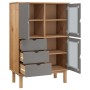 Aparador OTTA madera maciza pino marrón y gris 85x43x125 cm de vidaXL, Aparadores - Ref: Foro24-351307, Precio: 260,31 €, Des...