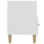 Mueble de TV madera contrachapada blanco brillo 102x36x50 cm en Muebles TV | Comprar online en Foru.es