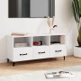 Mueble de TV madera contrachapada blanco 102x35x50 cm en Muebles TV | Comprar online en Foru.es
