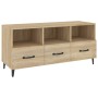 Mueble para TV madera contrachapada color roble 102x35x50 cm en Muebles TV | Comprar online en Foru.es