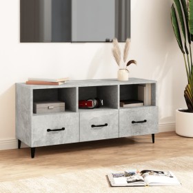 Mueble de TV madera contrachapada gris hormigón 102x35x50 cm en Muebles TV | Comprar online en Foru.es