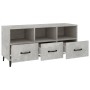 Mueble de TV madera contrachapada gris hormigón 102x35x50 cm en Muebles TV | Comprar online en Foru.es
