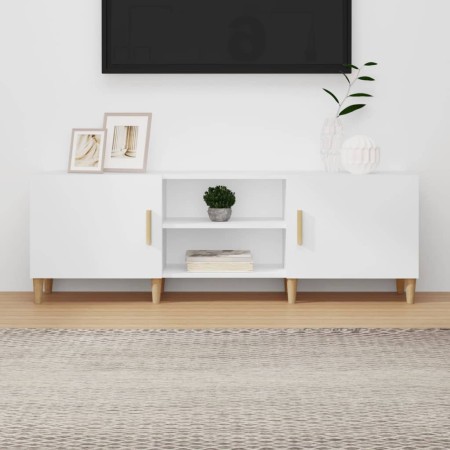 Mueble para TV madera contrachapada blanco 150x30x50 cm en Muebles TV | Comprar online en Foru.es