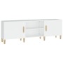 Mueble para TV madera contrachapada blanco 150x30x50 cm en Muebles TV | Comprar online en Foru.es
