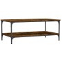Mesa de centro madera de ingeniería roble ahumado 100x55x40 cm de vidaXL, Mesas de centro - Ref: Foro24-832835, Precio: 55,10...