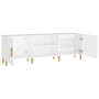 Mueble para TV madera contrachapada blanco 150x30x50 cm en Muebles TV | Comprar online en Foru.es