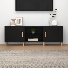 Mueble para TV madera contrachapada negro 150x30x50 cm en Muebles TV | Comprar online en Foru.es