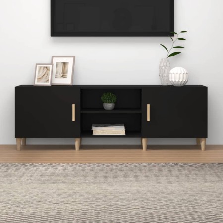 Mueble para TV madera contrachapada negro 150x30x50 cm en Muebles TV | Comprar online en Foru.es