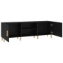 Mueble para TV madera contrachapada negro 150x30x50 cm en Muebles TV | Comprar online en Foru.es