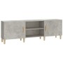 Mueble de TV madera contrachapada gris hormigón 150x30x50 cm en Muebles TV | Comprar online en Foru.es