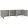 Mueble de TV madera contrachapada gris hormigón 150x30x50 cm en Muebles TV | Comprar online en Foru.es