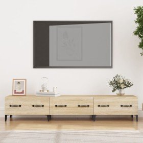 Mueble de TV madera contrachapada roble Sonoma 150x34,5x30 cm en Muebles TV | Comprar online en Foru.es