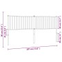 Cabecero de metal blanco 180 cm de vidaXL, Cabeceros y pies de cama - Ref: Foro24-350967, Precio: 35,77 €, Descuento: %