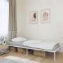 Estructura de cama de metal con cabecero blanco 90x200 cm de vidaXL, Camas y somieres - Ref: Foro24-350924, Precio: 64,40 €, ...