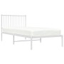 Estructura de cama de metal con cabecero blanco 90x200 cm de vidaXL, Camas y somieres - Ref: Foro24-350924, Precio: 64,51 €, ...