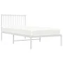 Estructura de cama de metal con cabecero blanco 90x200 cm de vidaXL, Camas y somieres - Ref: Foro24-350924, Precio: 64,40 €, ...